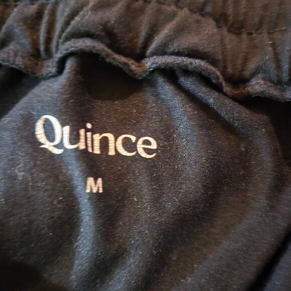 Quince Flowknit Black Jogger Pants Women’s M Mid Rise Drawstring Pockets - Picture 7 of 7